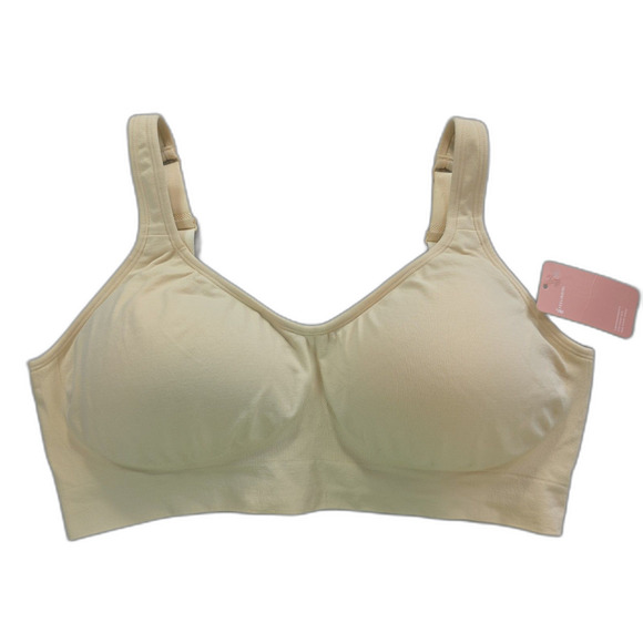 Feelingirl Other - Feelingirl NWT Women's Wireless Comfort Bra XXL Nude Lightly Lined Seamless NEW